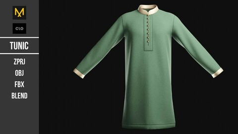 Indian Tunic - Marvelous/Clo3d +ZPRJ +OBJ +FBX