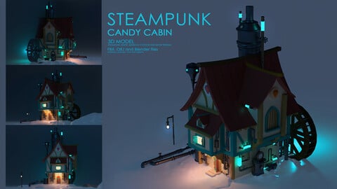 Steampunk Candy Cabin 3D Model