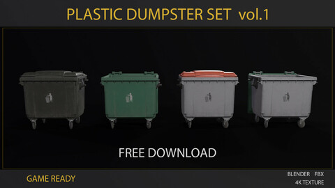 Plastic Dumpster Set Vol 01