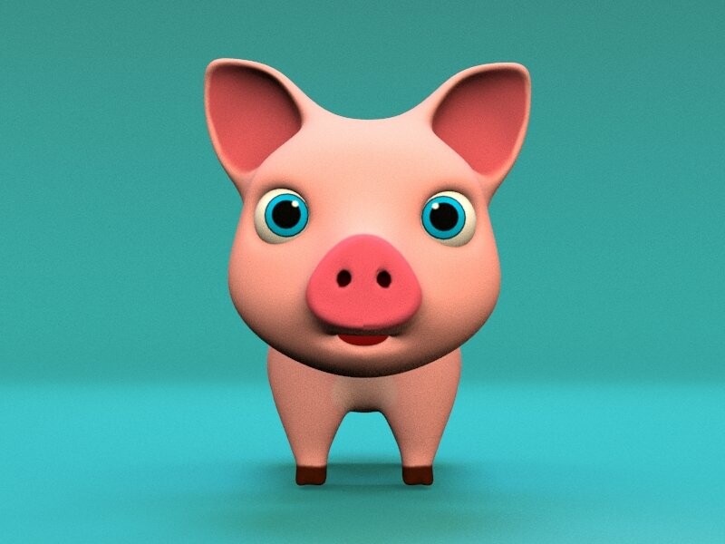 ArtStation - cartoon little pig | Game Assets