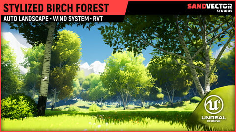 Stylized Birch Forest