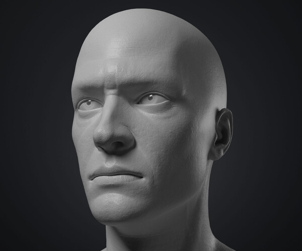 ArtStation - Male Head With Detailed Skin Texture | Resources