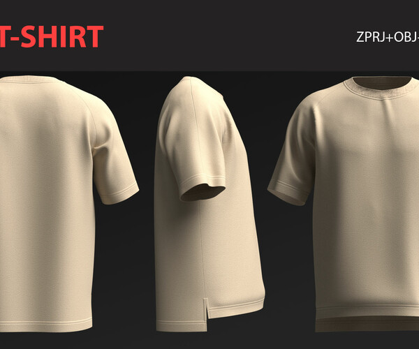 ArtStation - OVERSIZED T-SHIRTS PACK / zprj obj fbx