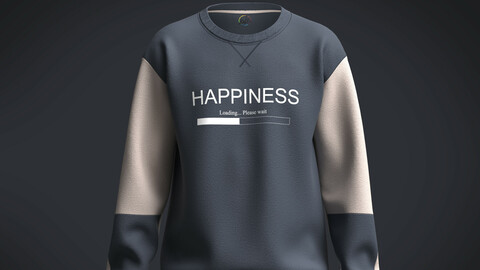 Sweatshirt Grey Happiness