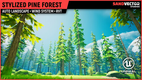 Stylized Pine Forest