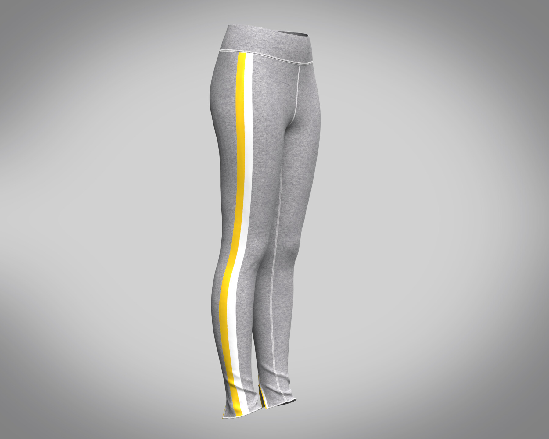 ArtStation - Ladies GYM Leggings-Grey Melange