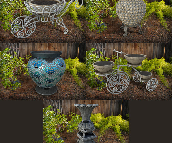ArtStation Vases and Planters Vol 02 Resources