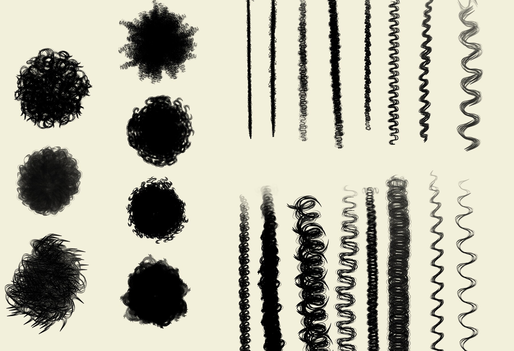 procreate curly hair brushes free download