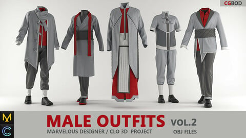 Male outfits / Clo3d / Marvelous Designer / Vol2