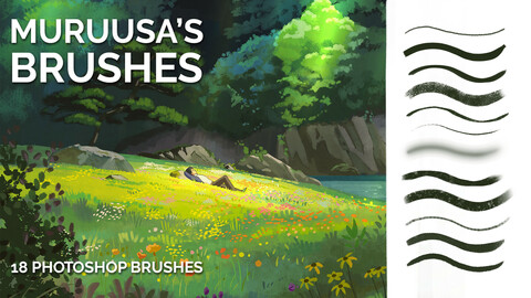 Photoshop Brushes for Ghibli style Illustrations