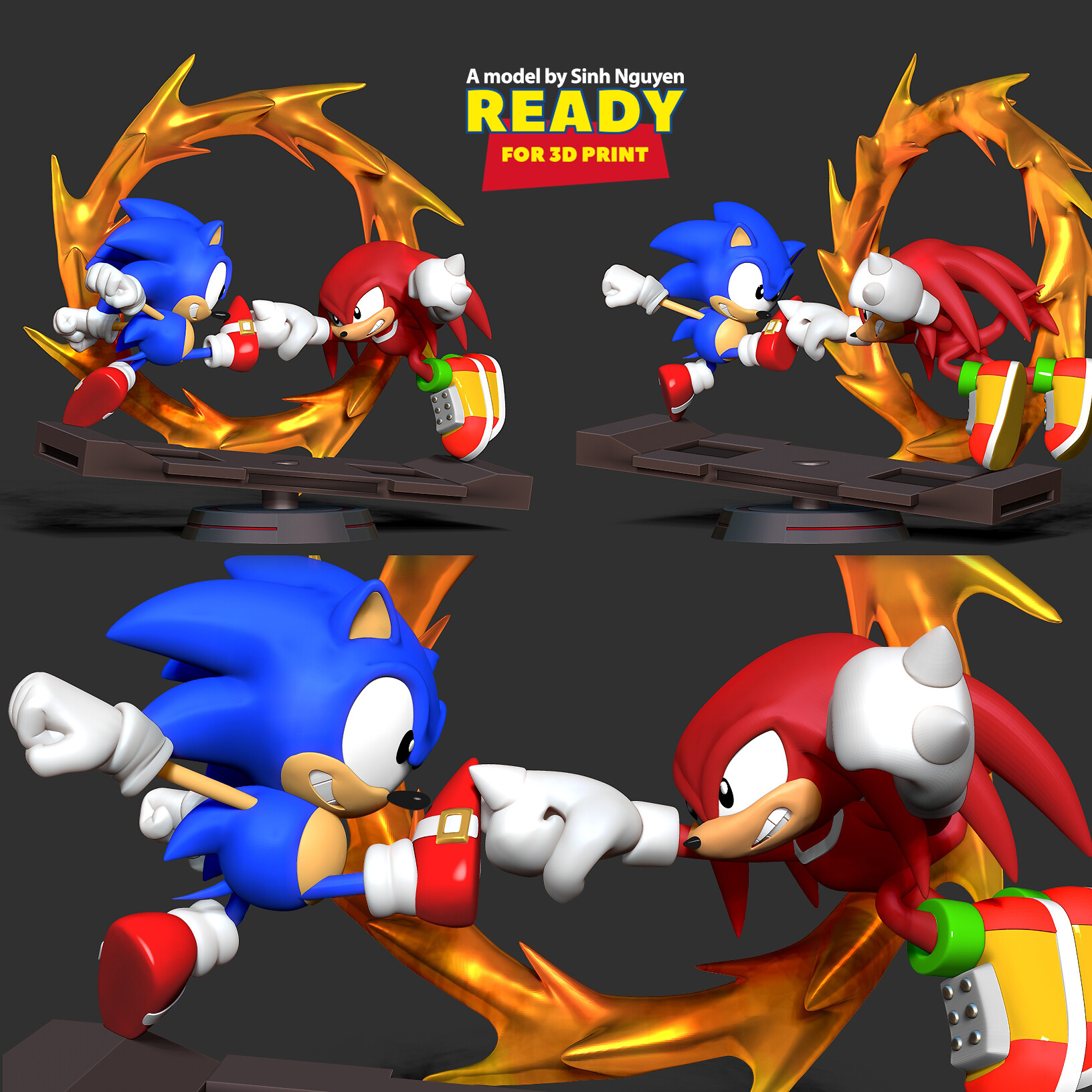 ArtStation Sonic versus Knuckles Resources