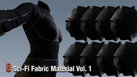 8 Sci-Fi Fabric Material Vol. 1