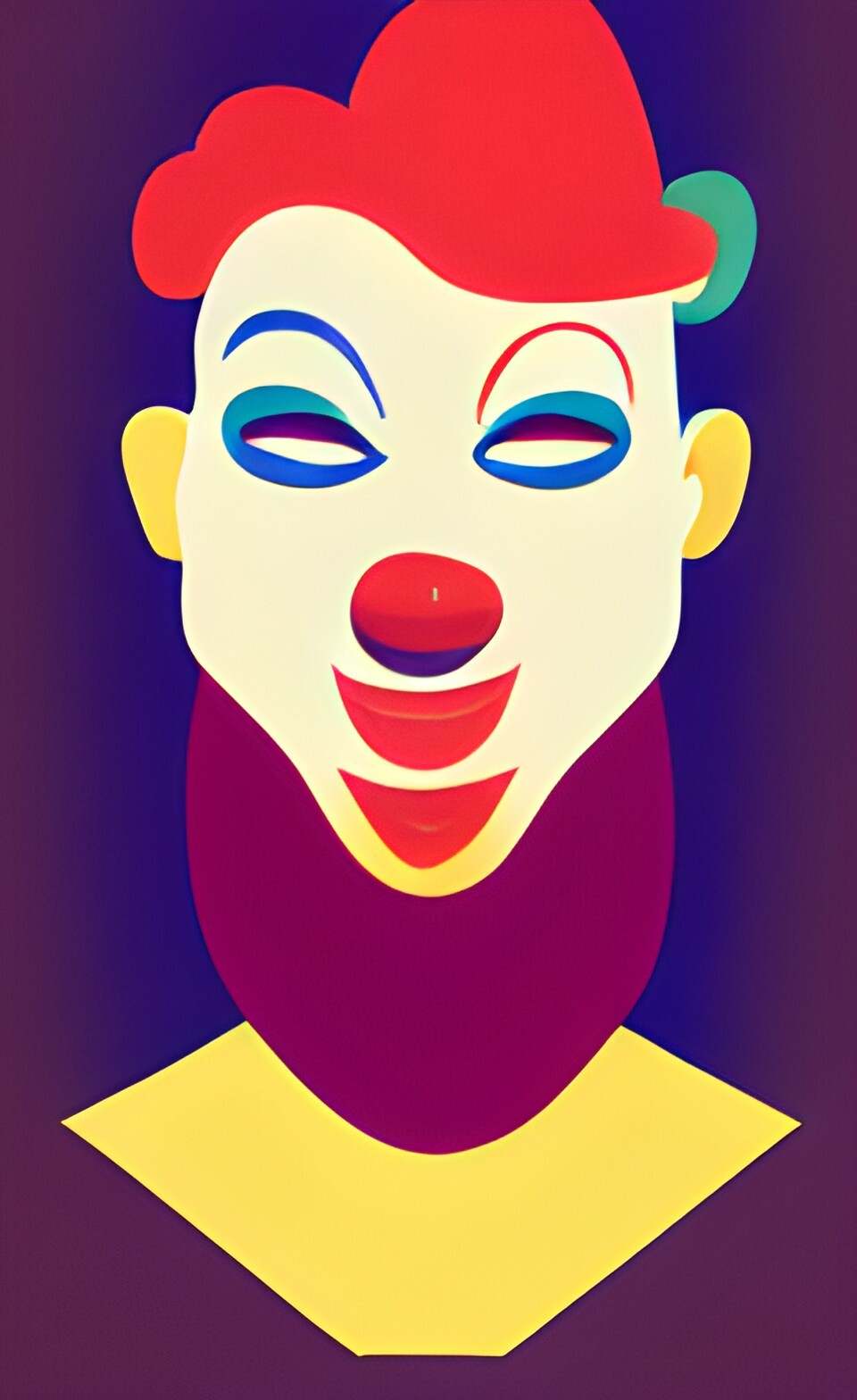 ArtStation Mask Clown digital illustration 1K image pack Artworks