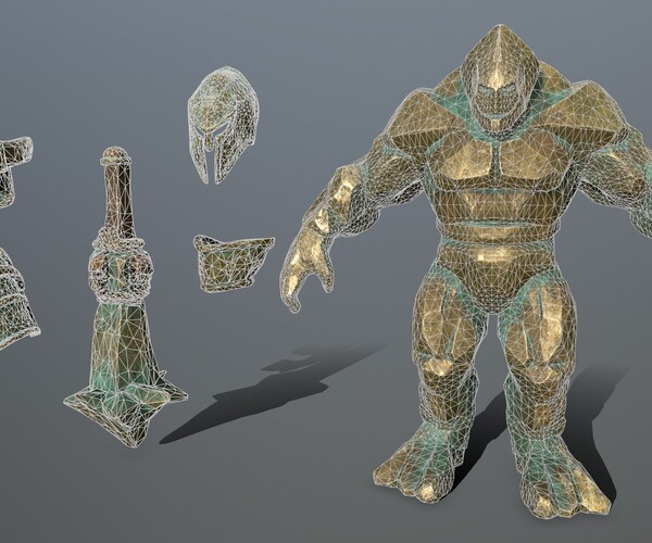 ArtStation - gold monster | Game Assets