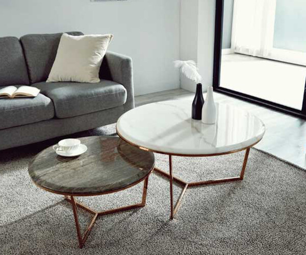 ArtStation Rose Gold Round Sofa Living Room Table Resources