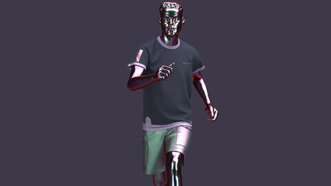 Metaverse T-shirt with Short pant