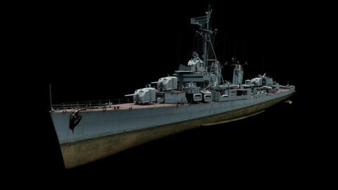 SHIP REBUILT LOW POLY GAME READY 3D MODEL
