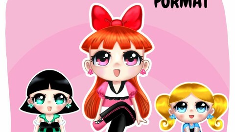 Powerpuff Girls Printable Sticker Sheet, Print and Cut, Printable Planner Stickers, Cricut, Blossom, Buttercup, Bubbles