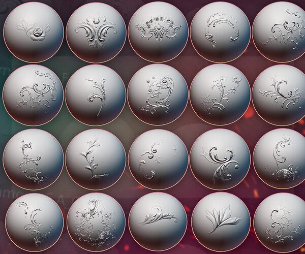 ArtStation Blender Ornaments Brushes Brushes
