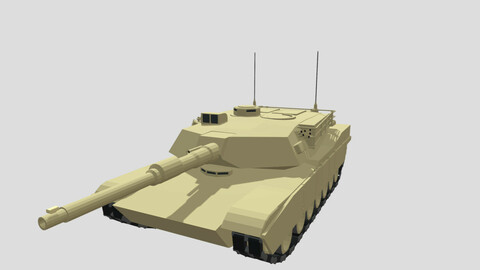Low poly M1A2 Abrams