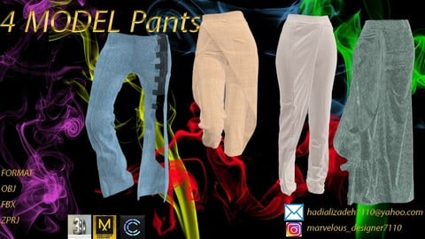 4 model pants women