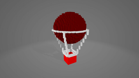 Hot air balloon 3D - Magica Voxel
