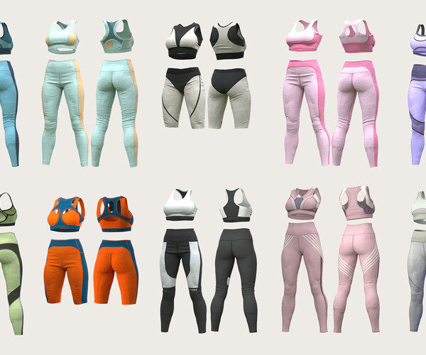 ArtStation - Realistic 3D Models Of women's sportswear . | Game Assets