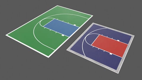 PBR Mini Basketball Court Floor