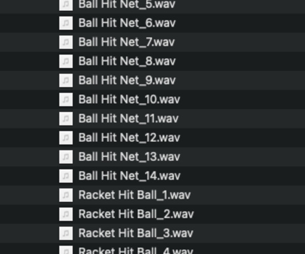 ArtStation Tennis Sound Effects Game Assets