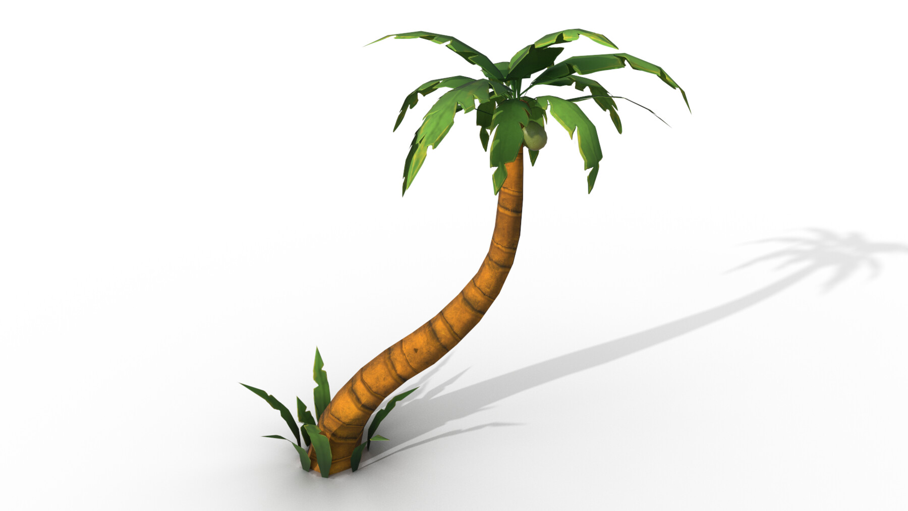 ArtStation - Stylized palm tree PBR game ready Low-poly 3D model ...