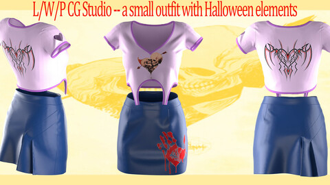 L/w/P CG Studio--a small outfit with Halloween elements