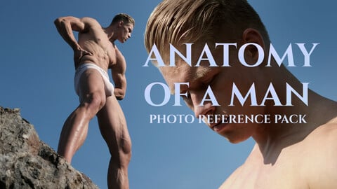 Anatomy of a man Photo Reference Pack For Artists 950 JPEGs