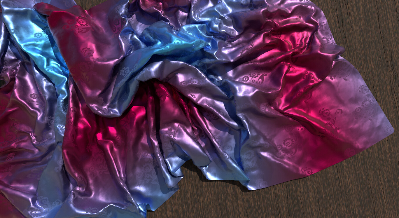 ArtStation fabric_50 high quality satin fabric smart materials