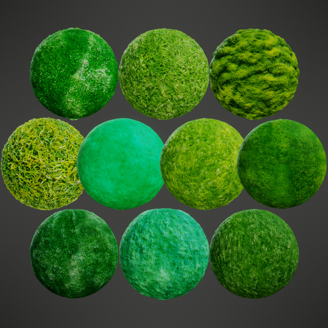 ArtStation 100 PBR Grass Textures Bundle Game Assets