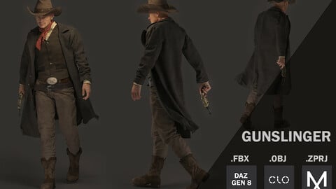 Gunslinger| .obj .fbx .zprj