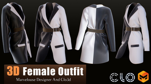 3D Female Outfit İn Marvelous Designer / Clo3D