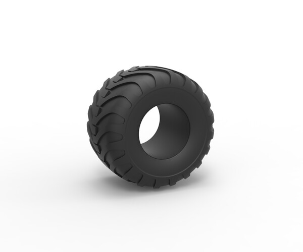 ArtStation - 3D printable Diecast Monster Jam tire 8 Scale 1:25 | Resources