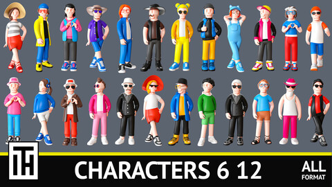 Characters 6 12 skeleton