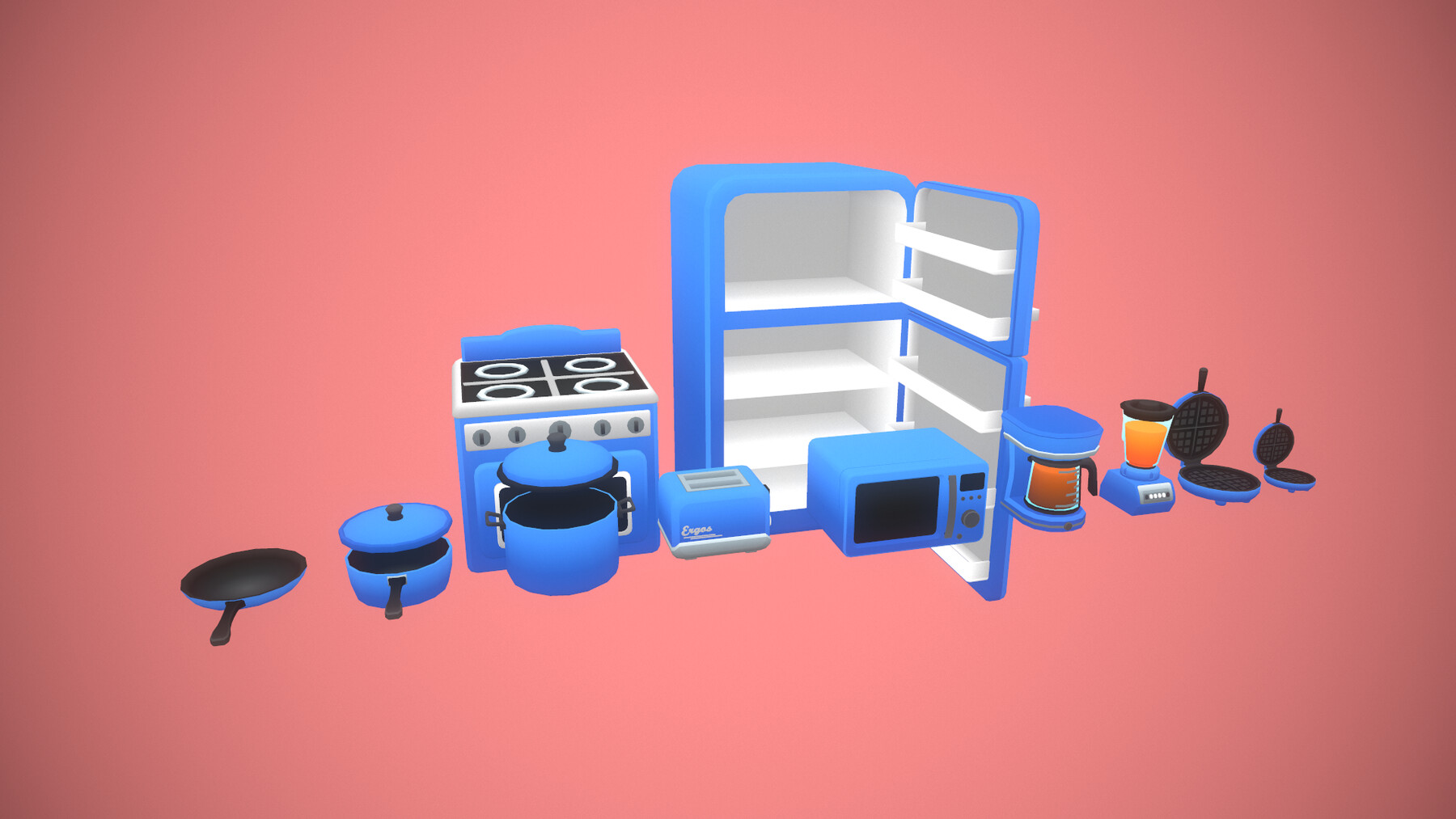 ArtStation - Furniture - Kitchen Pack | Game Assets