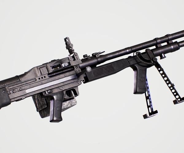 ArtStation - M60E3 - MACHINE GUN | Game Assets