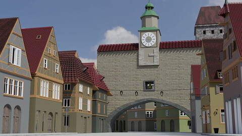 medieval city g buildings- VOL01