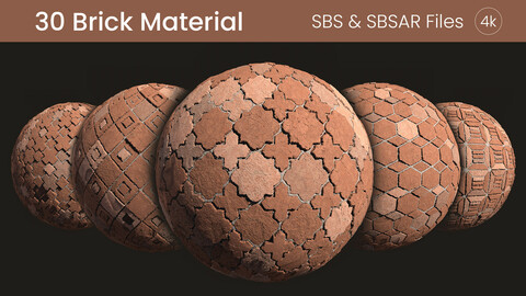 30 Brick Material Set
