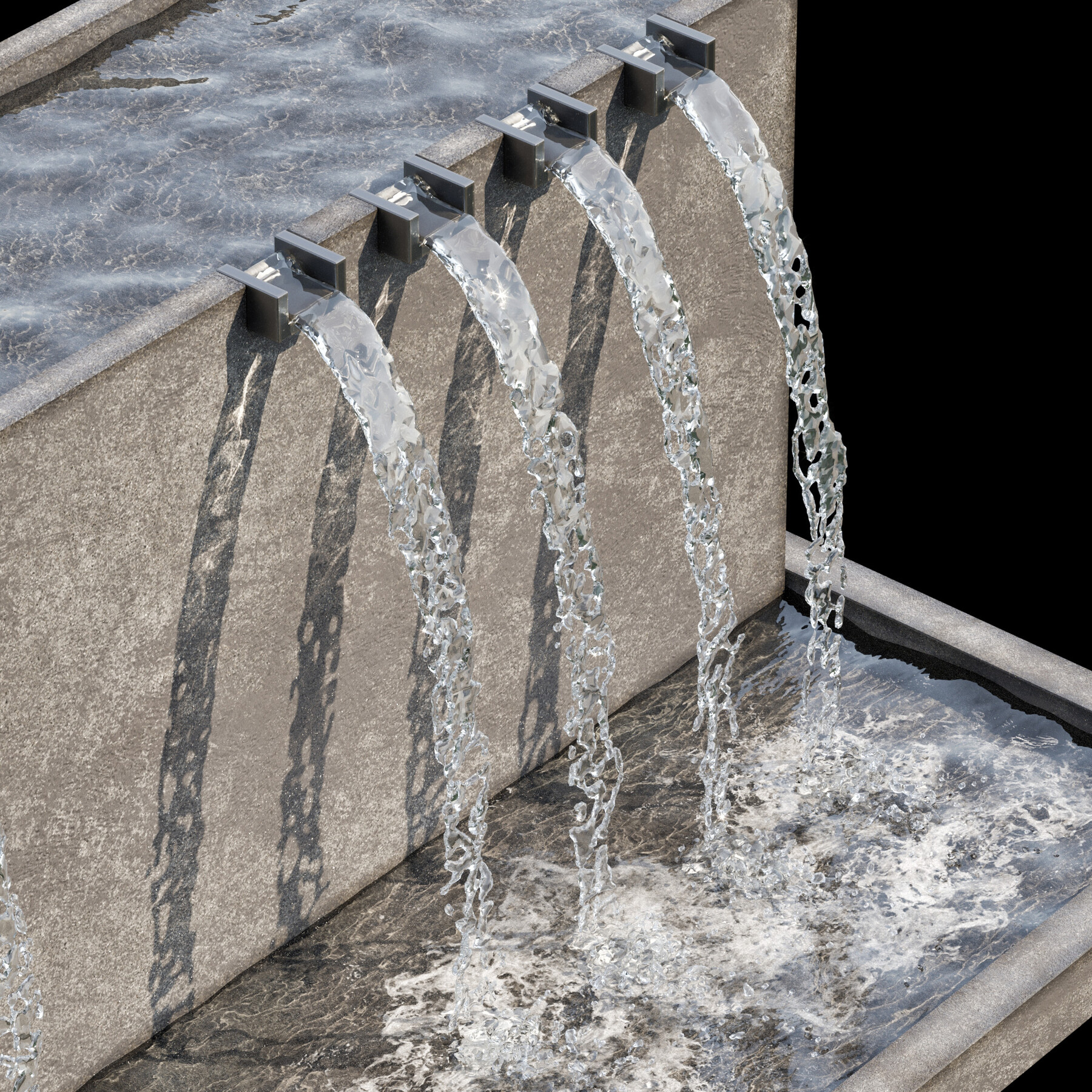 ArtStation - Waterfall fountains cascade 04 | Game Assets