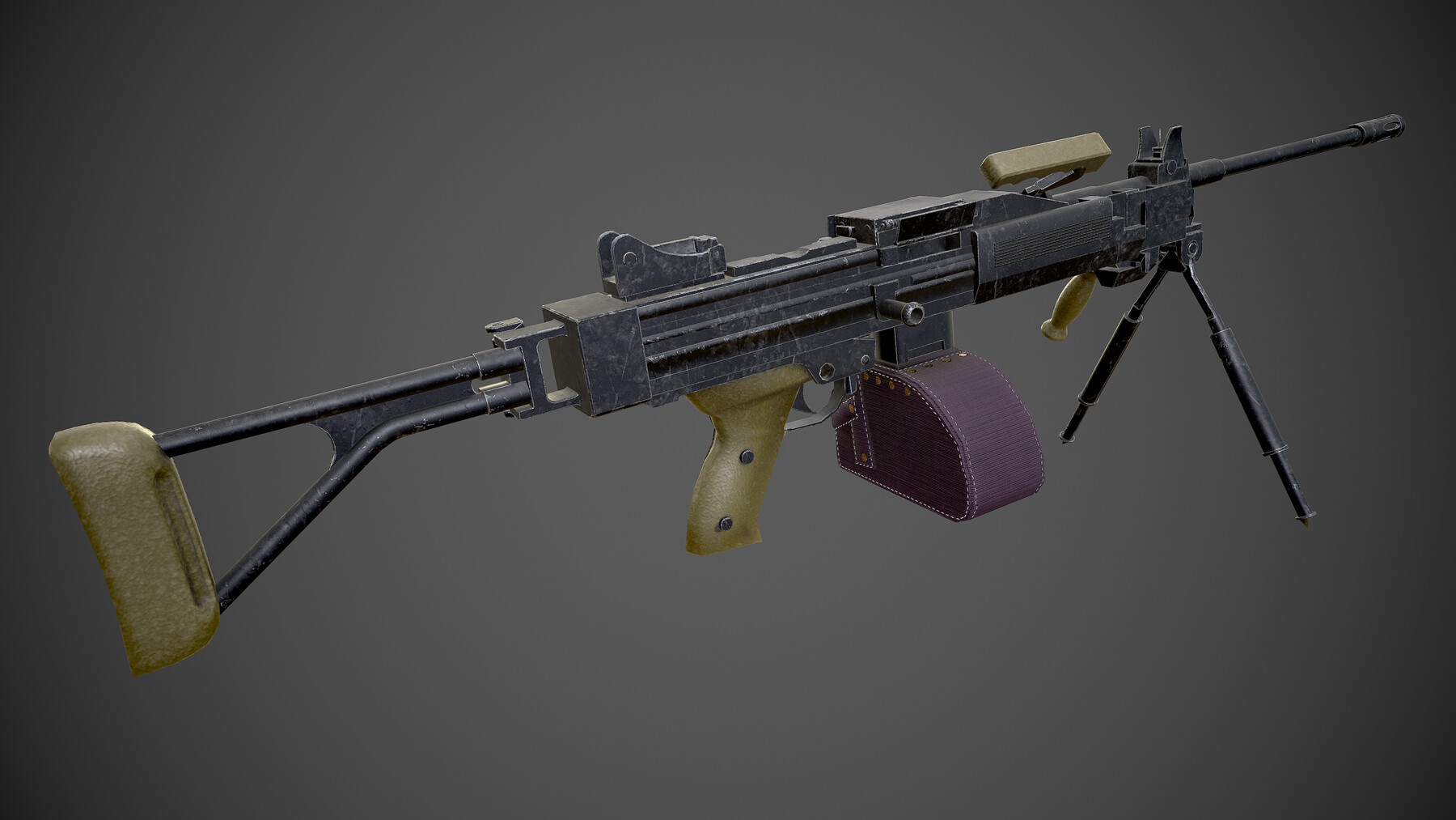 ArtStation - Negev machine gun | Game Assets