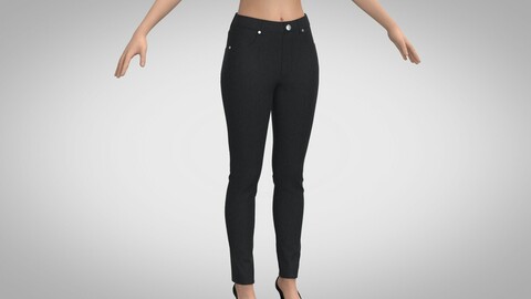 Women Jeans, Marvelous Designer, Clo +fbx, obj