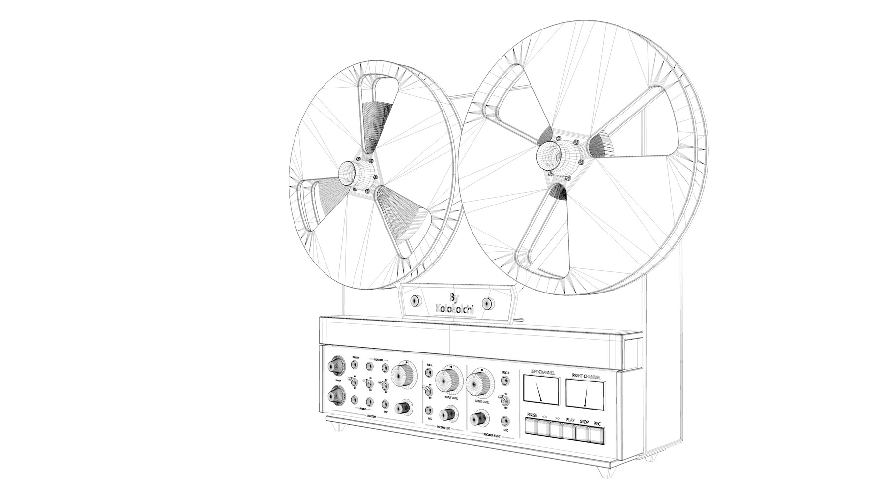 ArtStation Reel to Reel Tape Recorder Game Assets