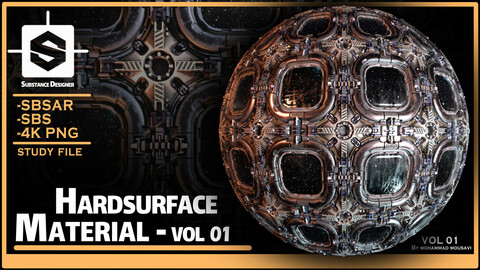Hardsurface Material - Vol 01 - Substance Designer - ( SBS + SBSAR )