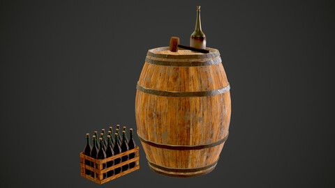 barrel, cask, vat, roll, butt of vine