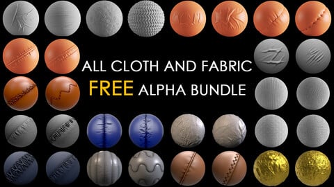 Free all in one cloth and fabric alphas (32 alphas)