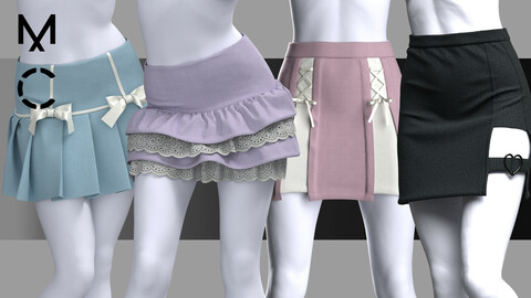 Skirts/Marvelous Designer/Clo3D+OBJ